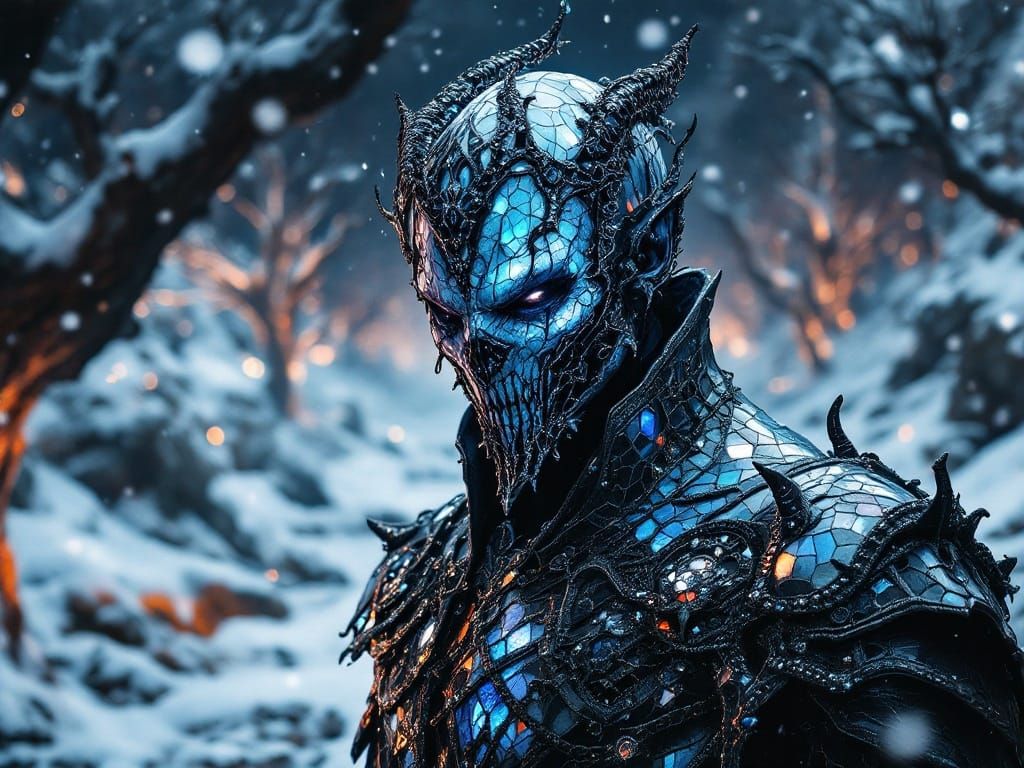 Cenobite in Melting Winter Wonderland, Mosaic Style