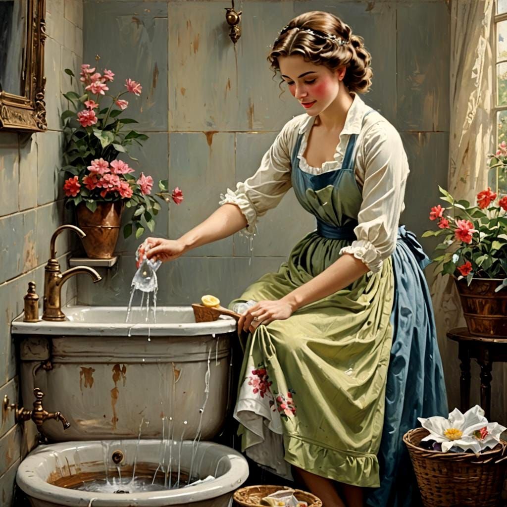 Woman Washing