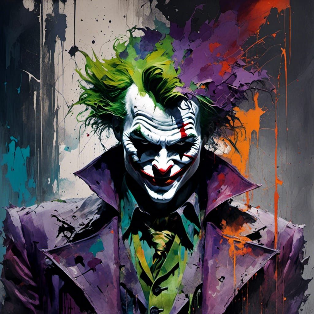 Joker in Broken Mirror: Dark Realism Portrait