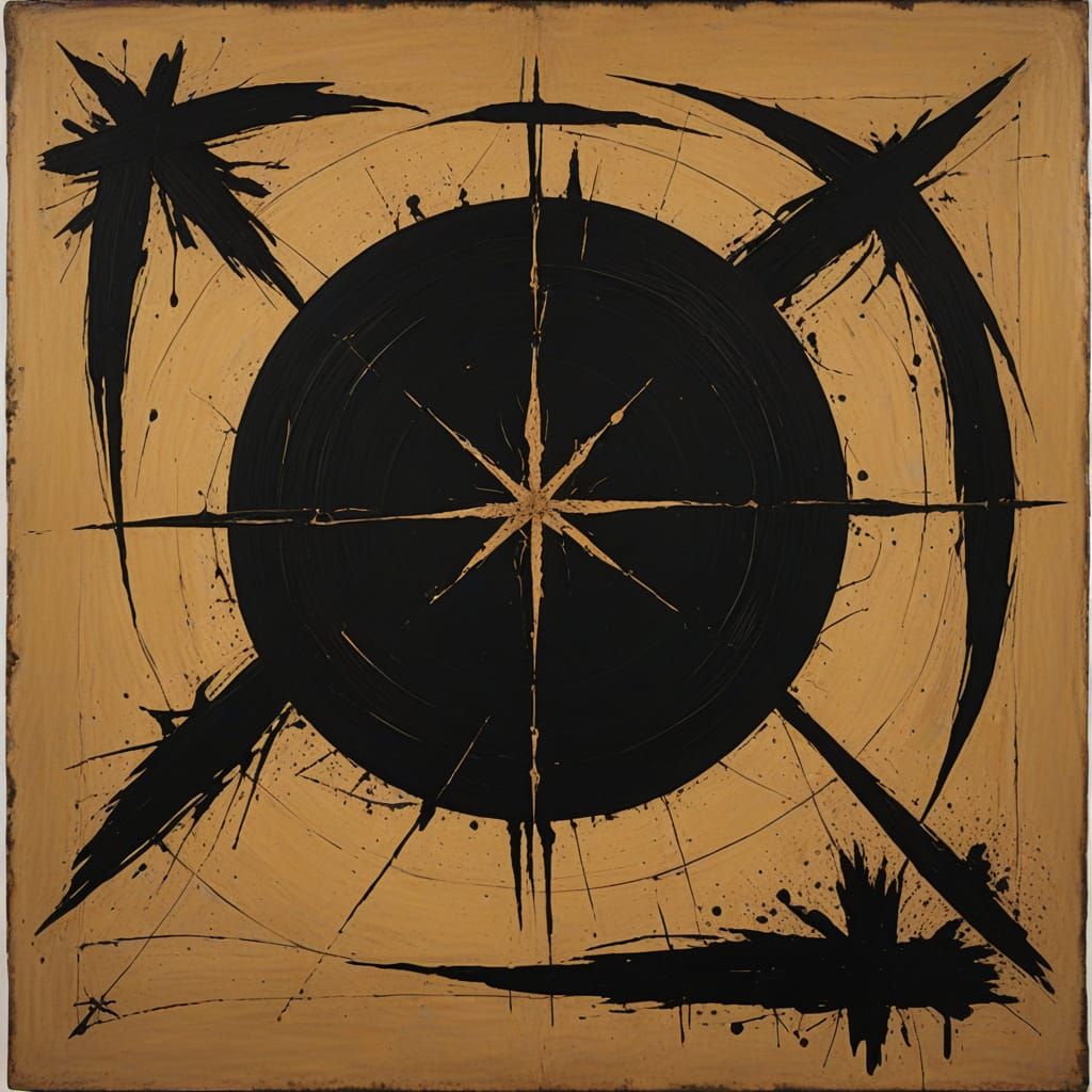 Vibrant Life in Abstract Expressionist Style