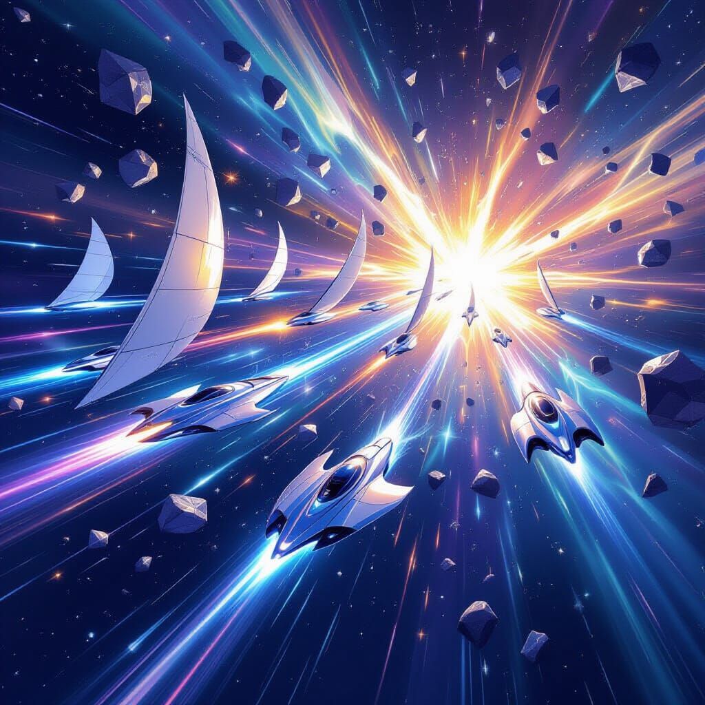 Space Race: Solar Sail Vessels Surfing Stellar Winds