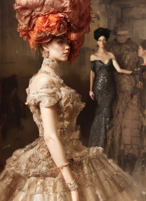 Behind the scenes of a couture fashion show