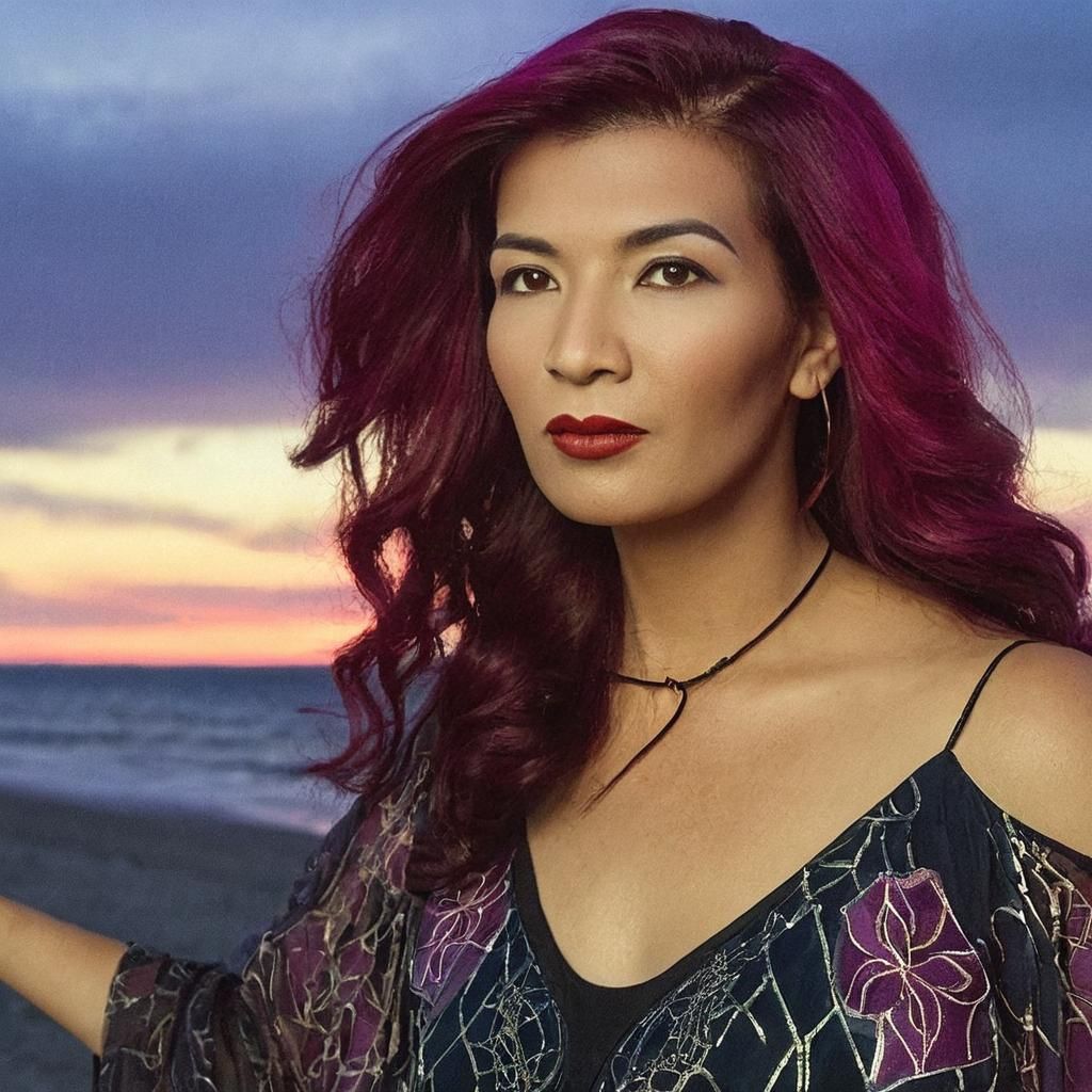 Art Nouveau Singer Portrait in Klimt Style