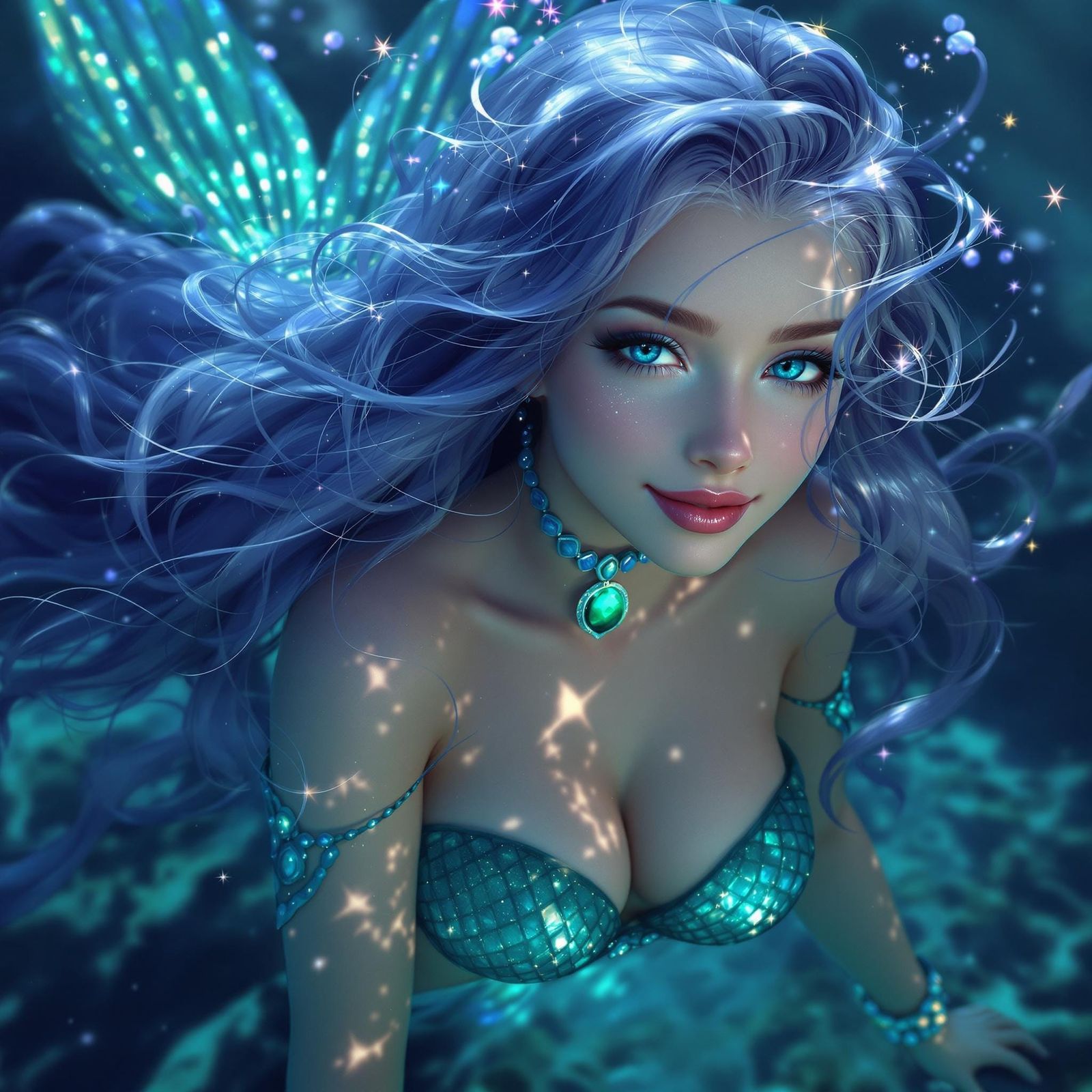Ethereal Mermaid in Hyper-Realistic Style