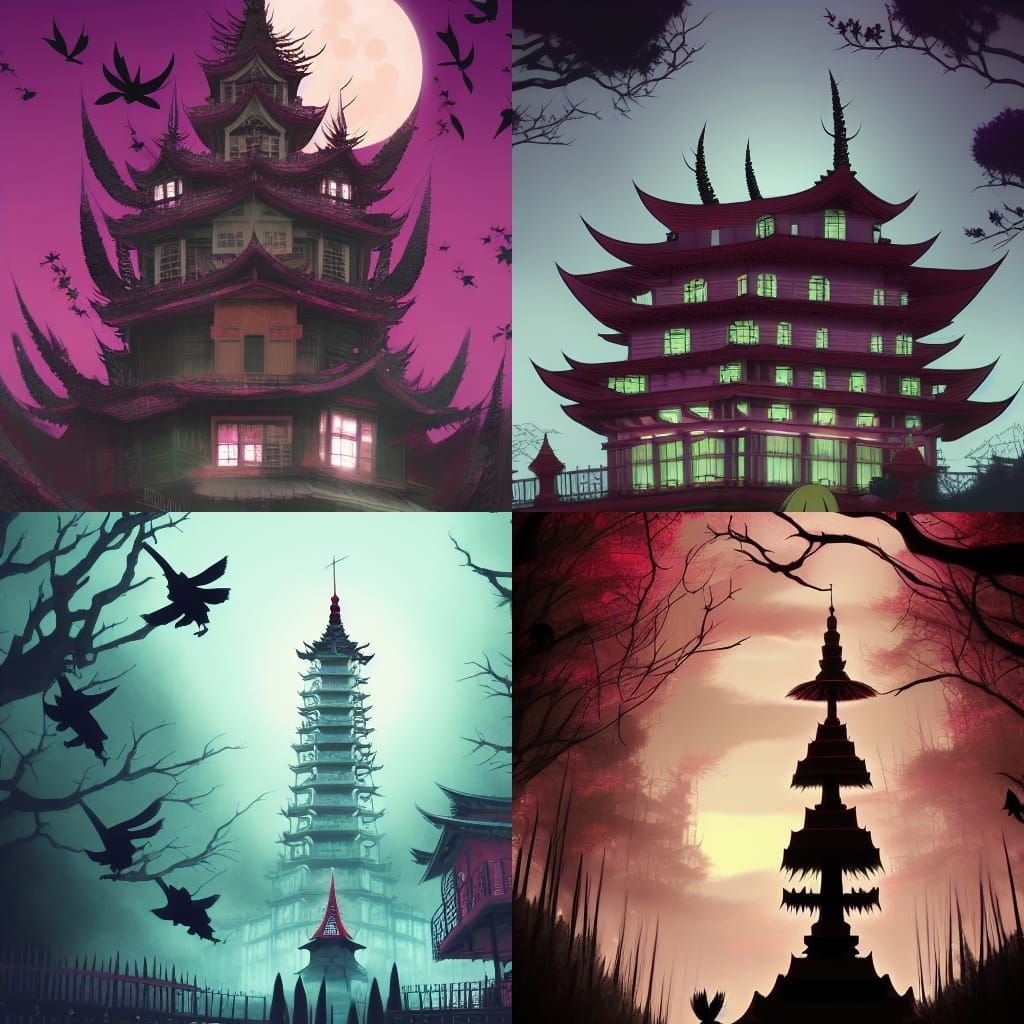 Hazbin Hotel: Edo Buddhist Hellscape in Anime Style