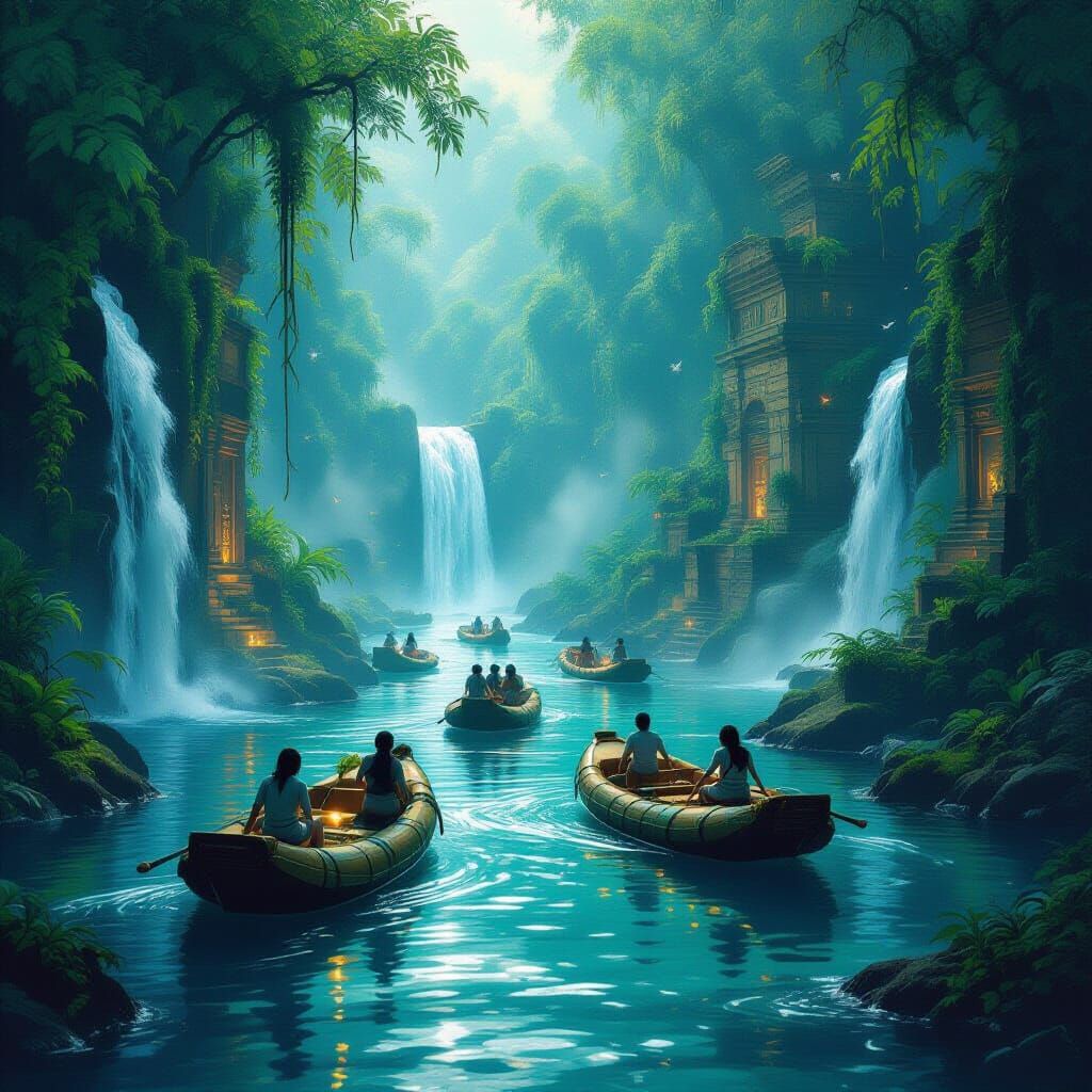 Jungle River Journey to Ancient Roman Ruins