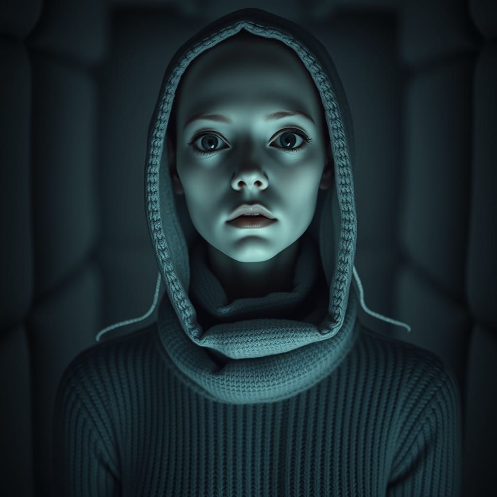 Ethereal Androgynous Figure in Expressionist Style