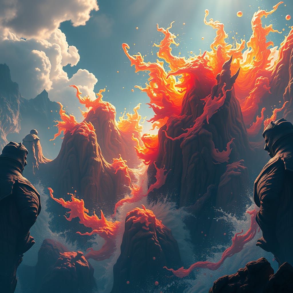 Fantastical Matte Painting with Deep Colors and Intricate De...