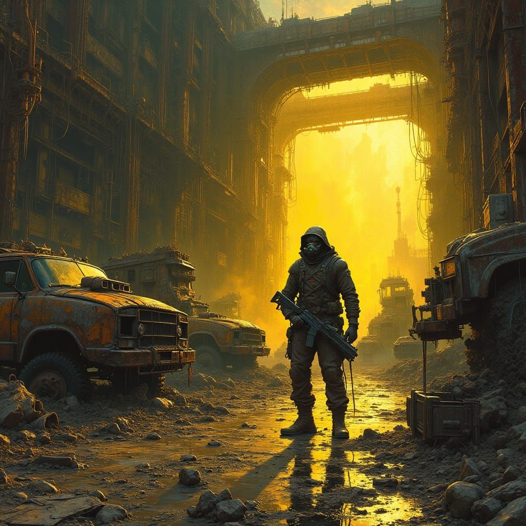 Battle-Scarred Stalker Emerges from Dystopian Ruins