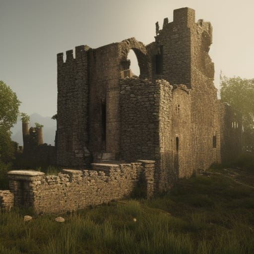 Medieval Castle Ruins in Cinematic 3D