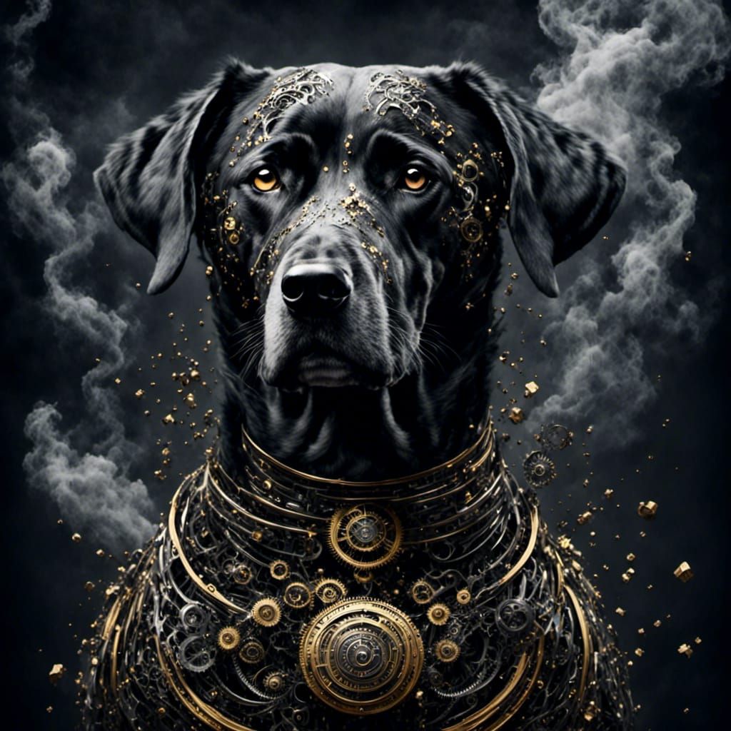 Steampunk Portrait in Surreal Style