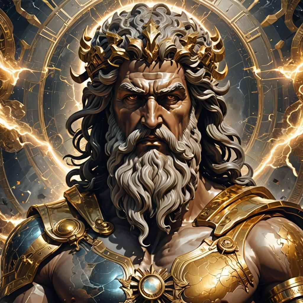 Zeus: Abstract Digital Art of Good Versus Evil