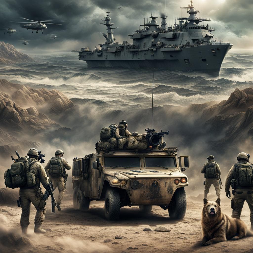 Epic Navy Seal Digital Matte Painting