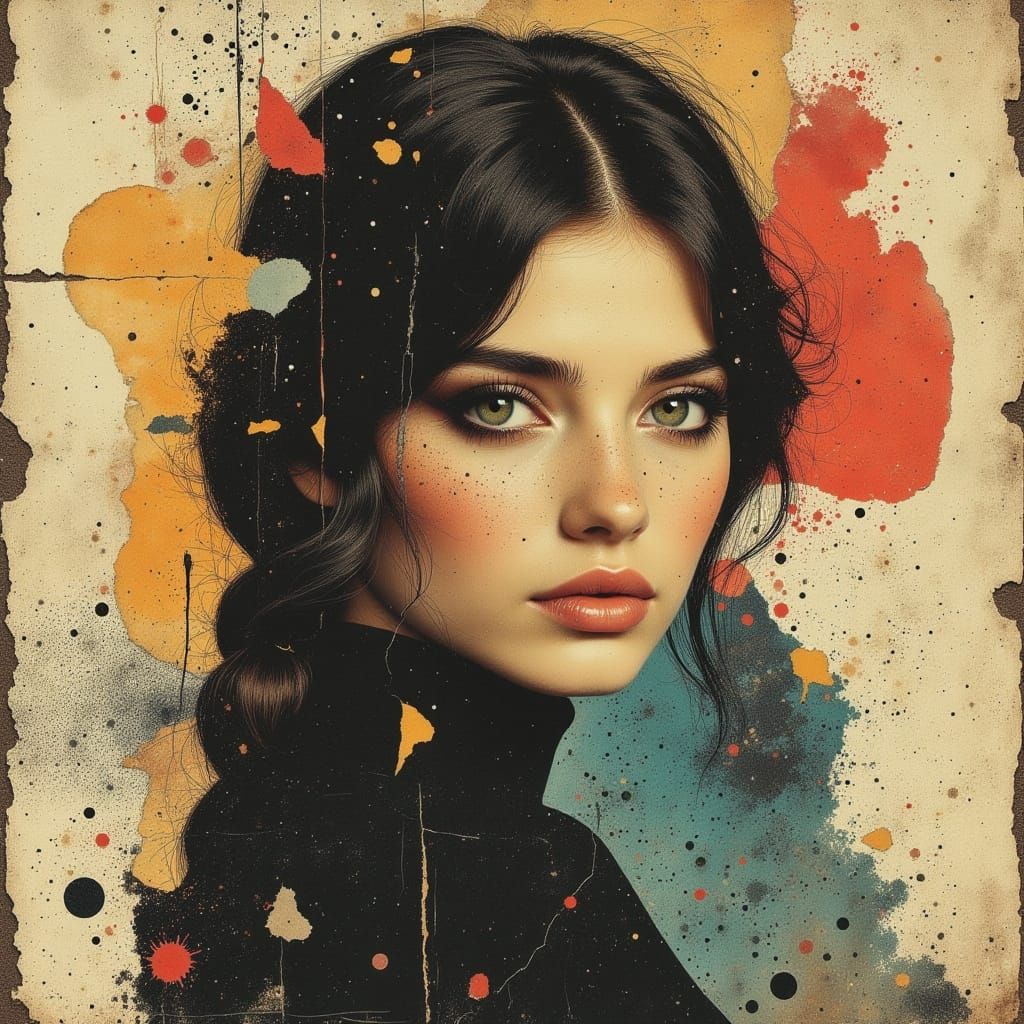 Surreal Postpunk Goddess in Ethereal Digital Art