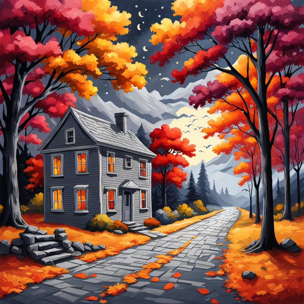 Simple Grey Monochrome AI Creation