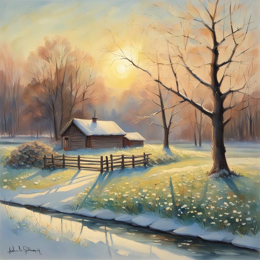 Early Spring Morning Landscape