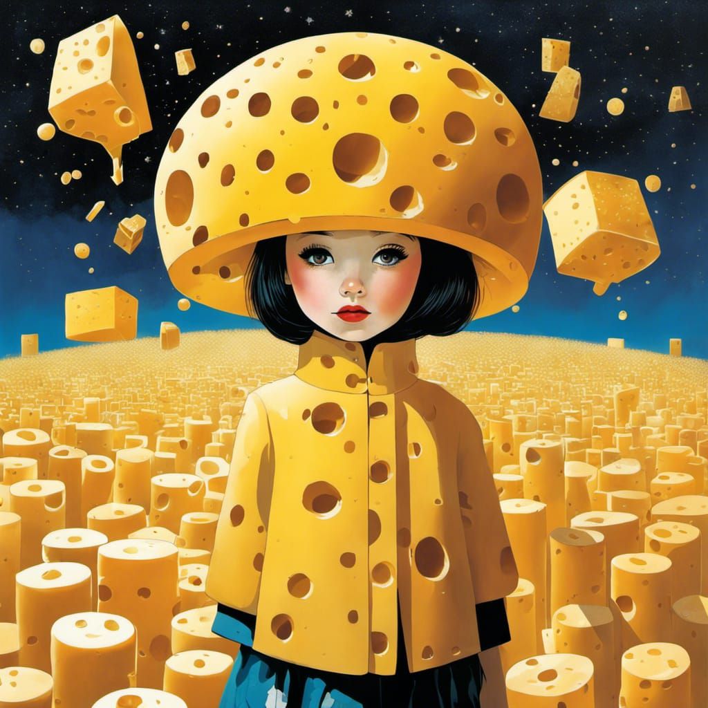 Cheese Girl in Cheese World: Psychedelic Visionary Art
