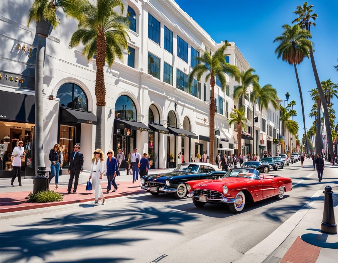 Iconic Rodeo Drive Scene in Beverly Hills