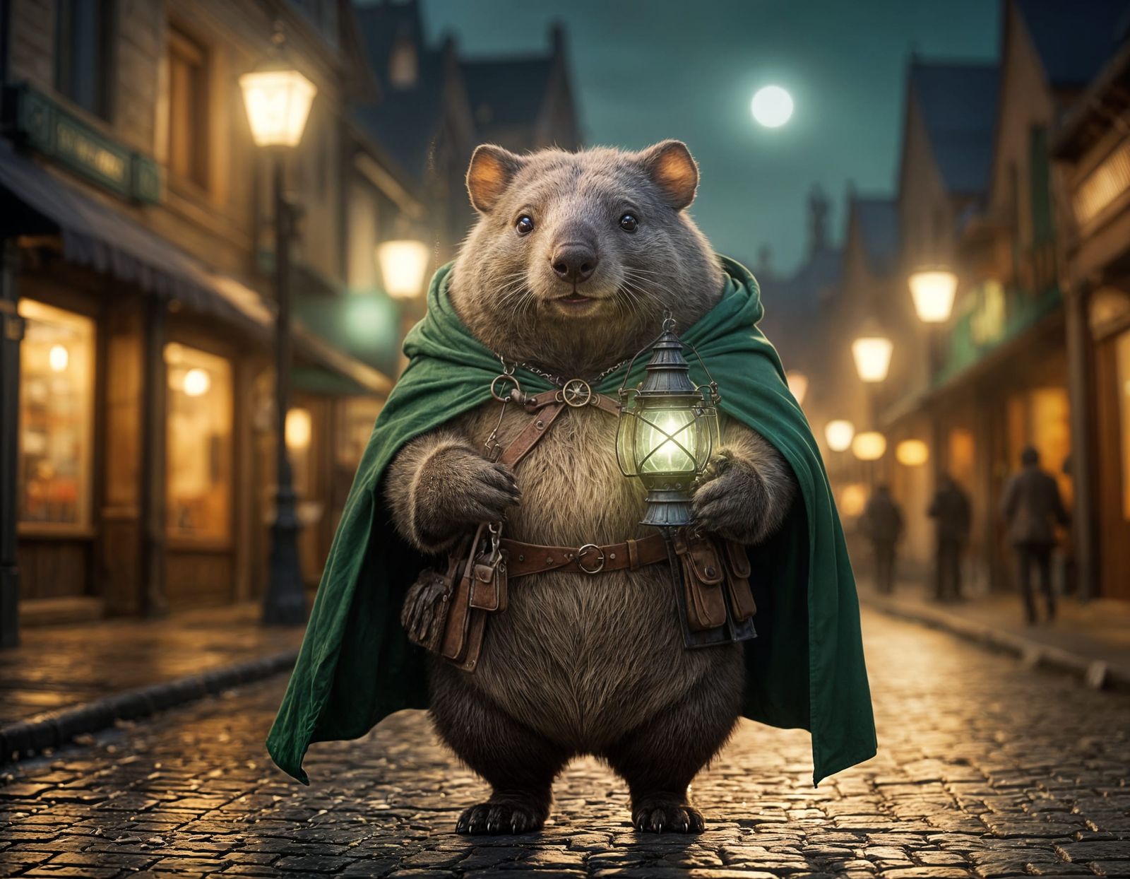 Steampunk Wombat Adventurer Strolls Australian Streets at Ni...