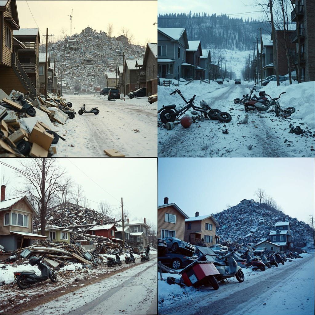 Winter Apocalypse: Ruins of a Forgotten City in Cinematic Vi...