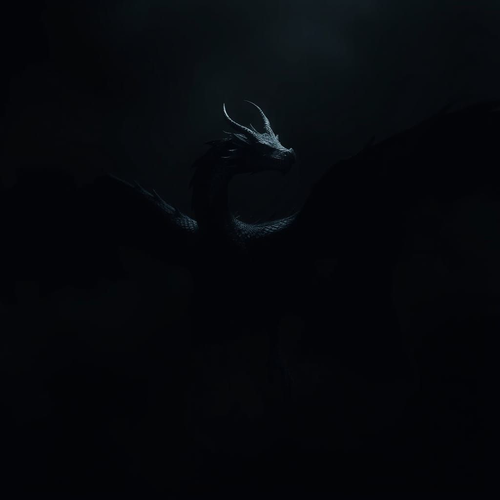 Black Dragon Emerges from Absolute Darkness