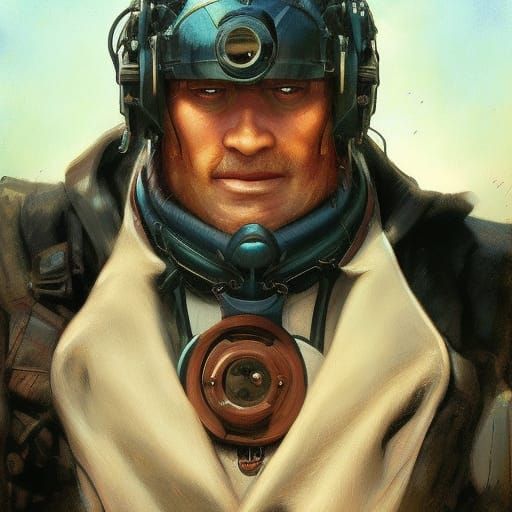 Steampunk Cookie Monster Meat Wad Portrait