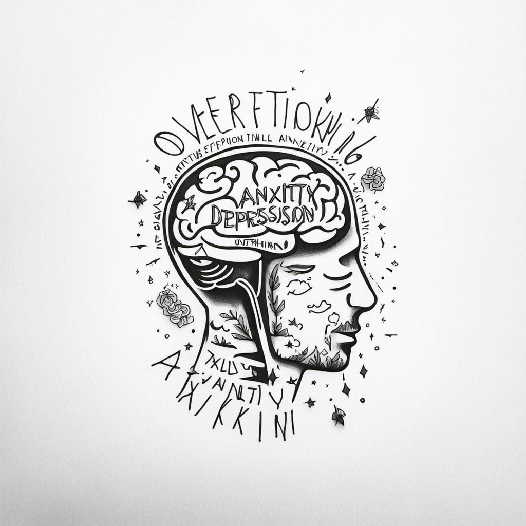 Minimalist Tattoo Design for Anxiety and Depression