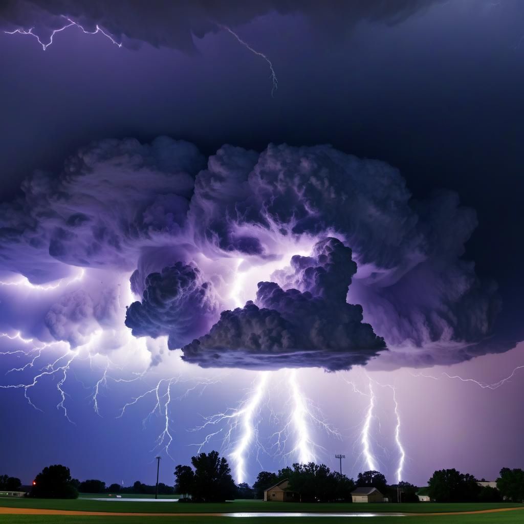 Severe Thunderstorm with Lightning and Hail