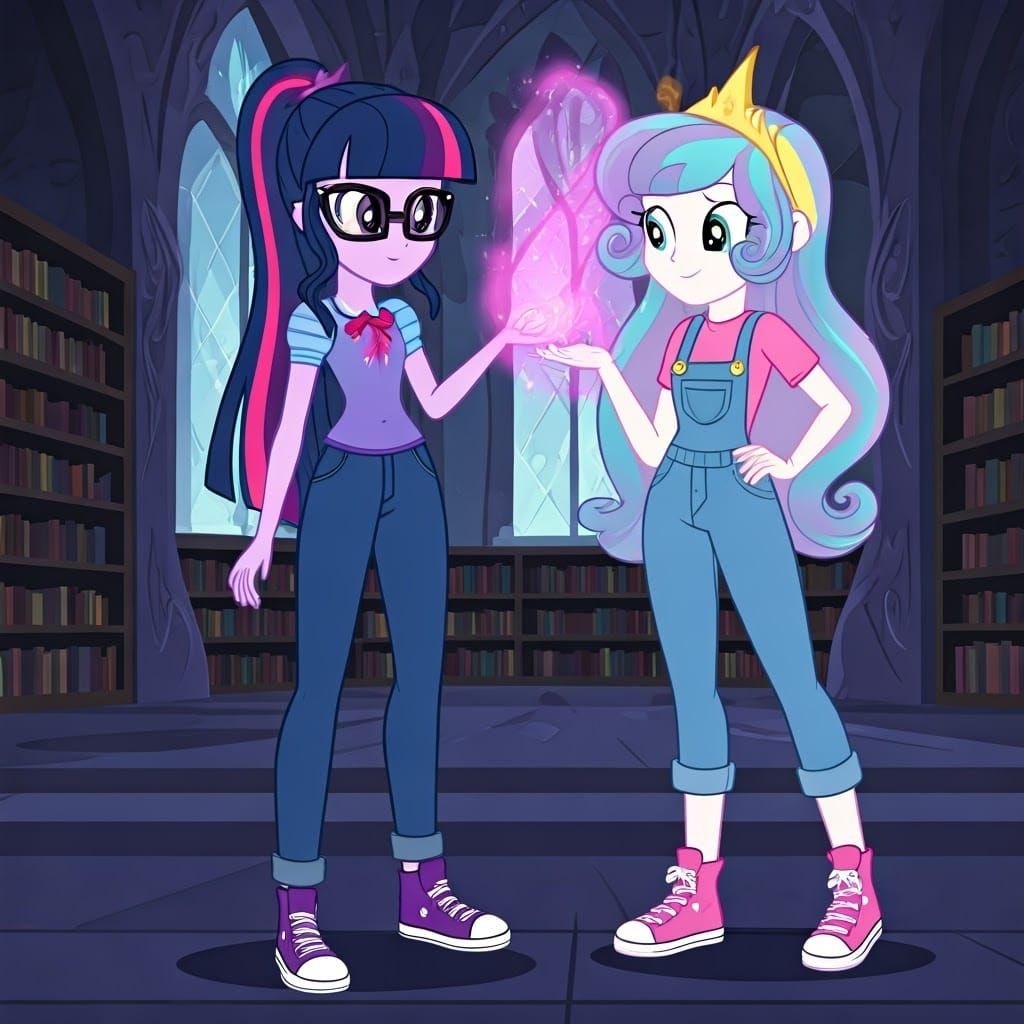 Human Princess Twilight Sparkle Teaches Magic