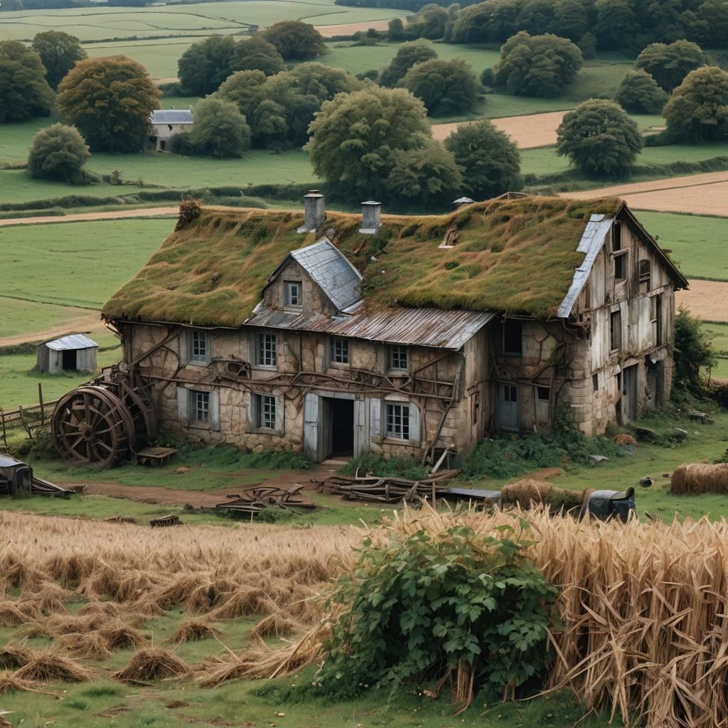 Sci-Fi Farmhouse in Brittany with Metal Vines