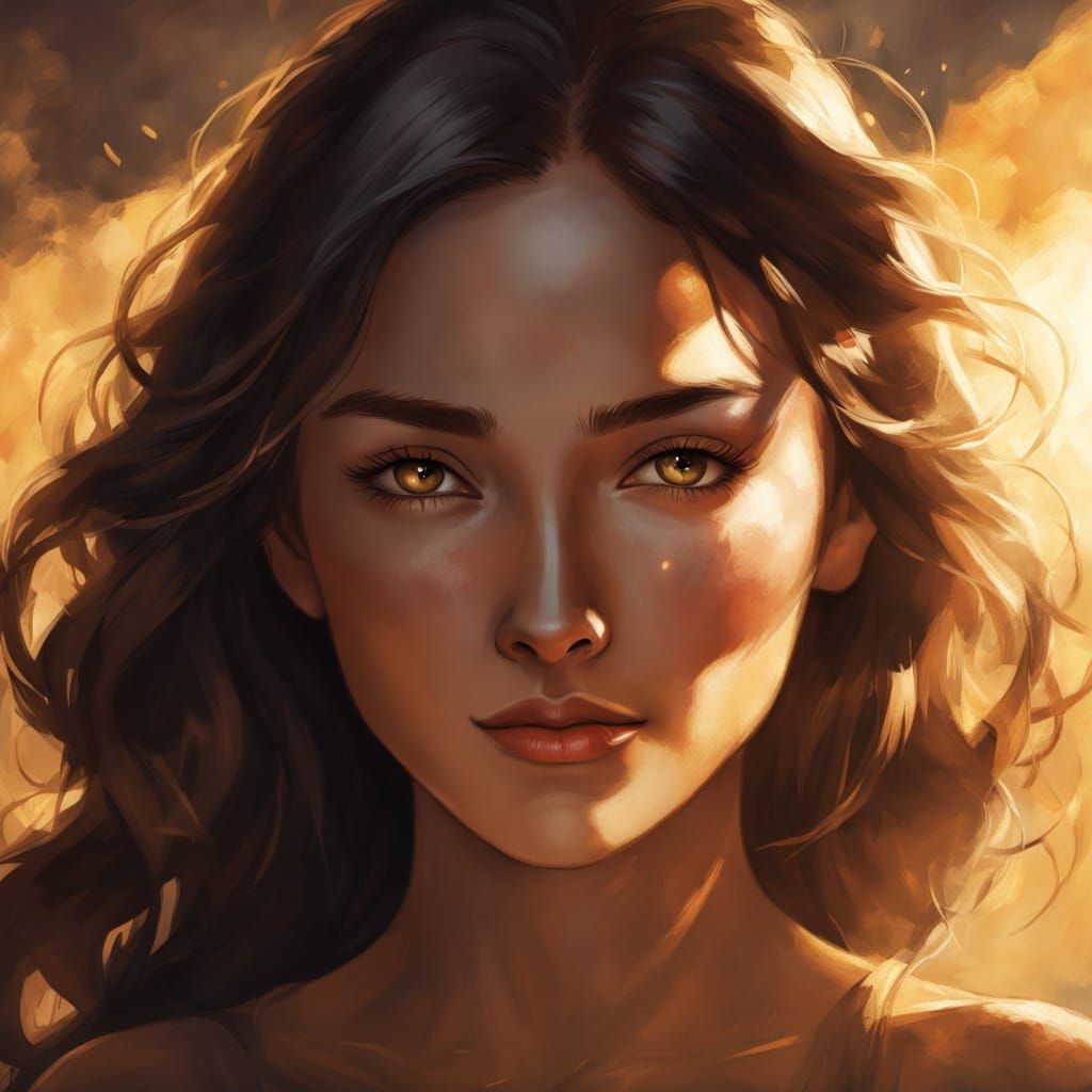 Resilient Woman Illuminated by Inner Light