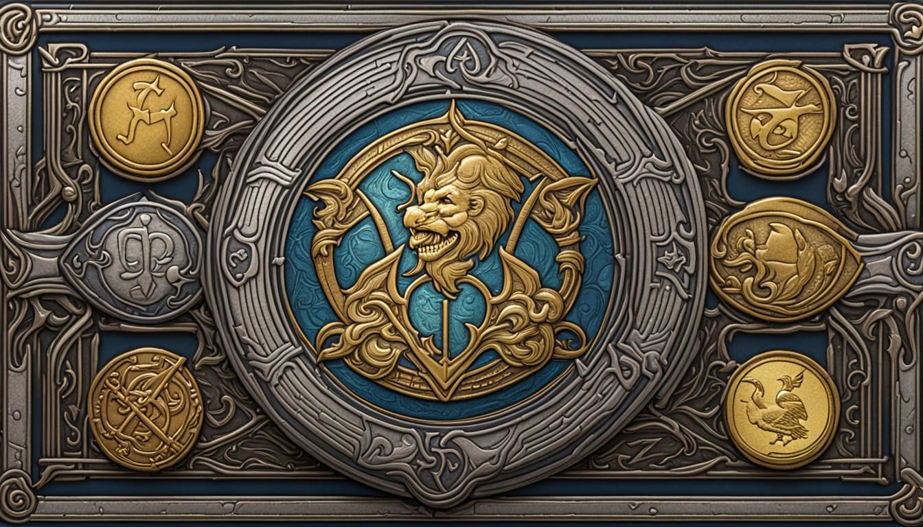 Single Fantasy Coin with Color Insets