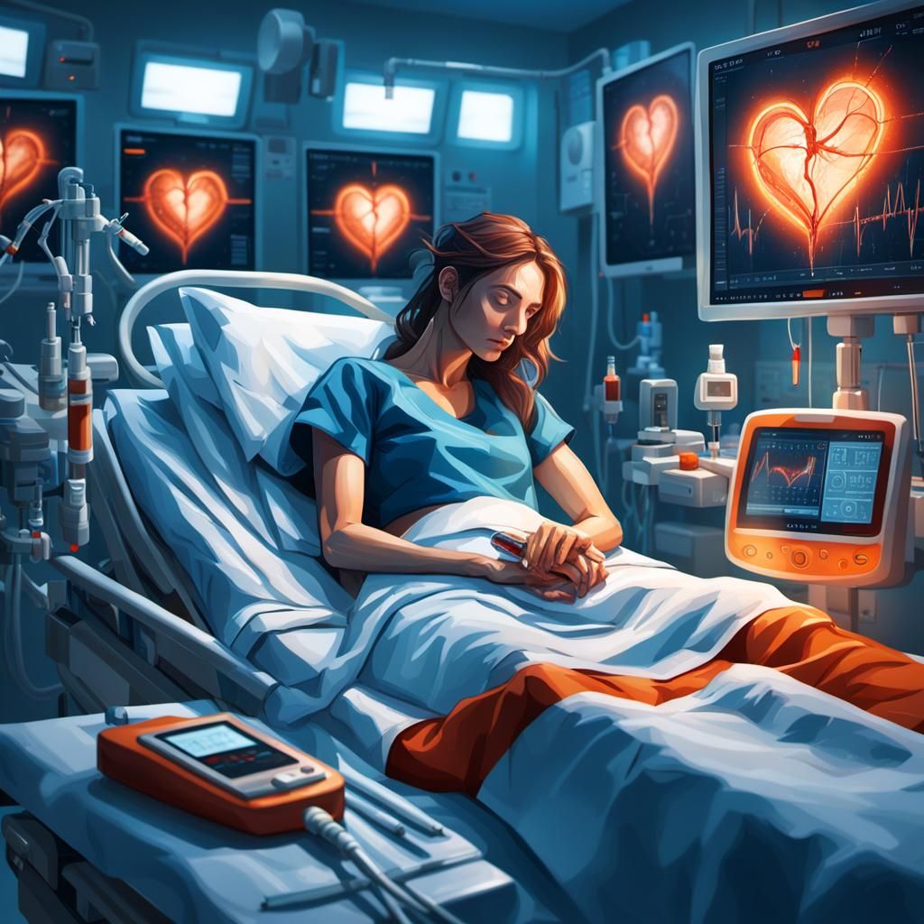 Woman Injects Blood Thinner: Beksiński-Inspired Fantasy Art