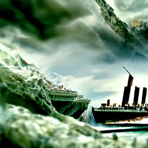 Dramatic Sinking of the Titanic: Digital Matte Painting