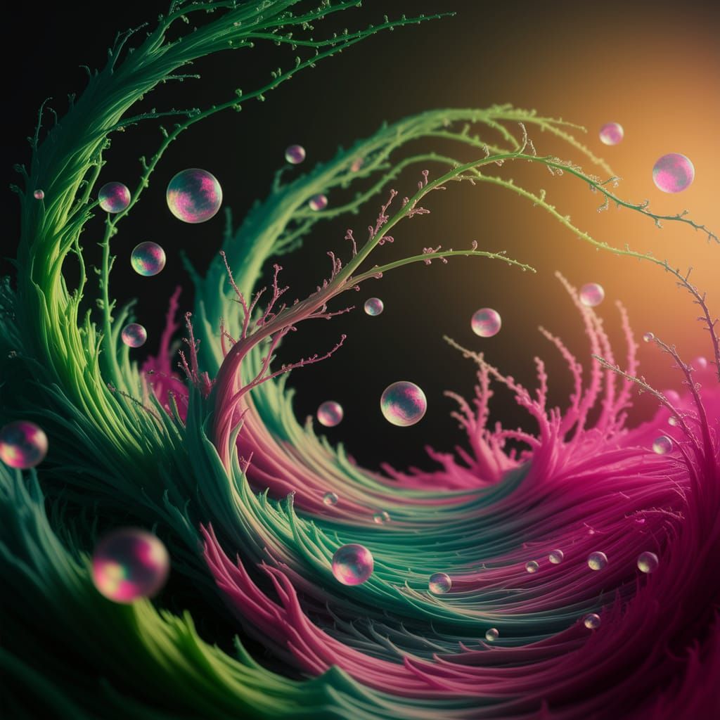 Vibrant Psychedelic Landscape