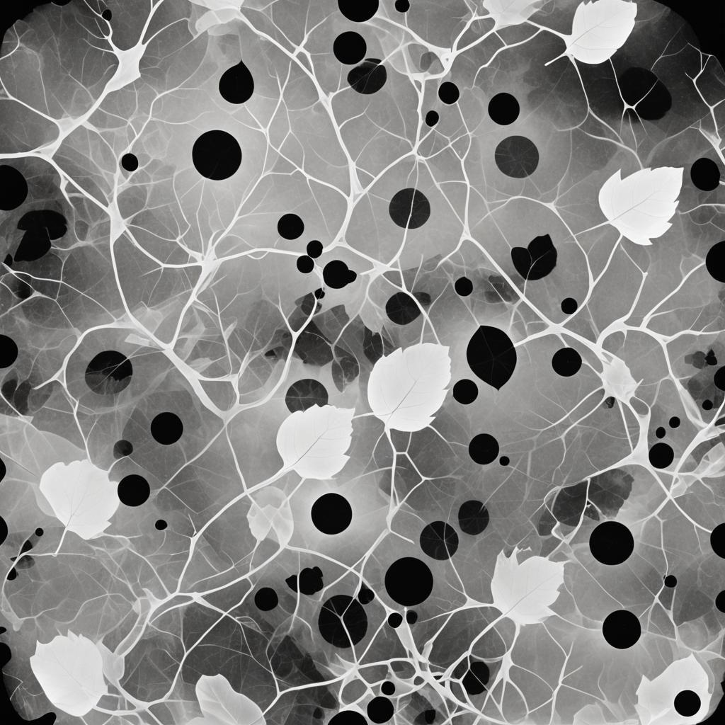 Eerie Black and White Photogram with Solarization Effect