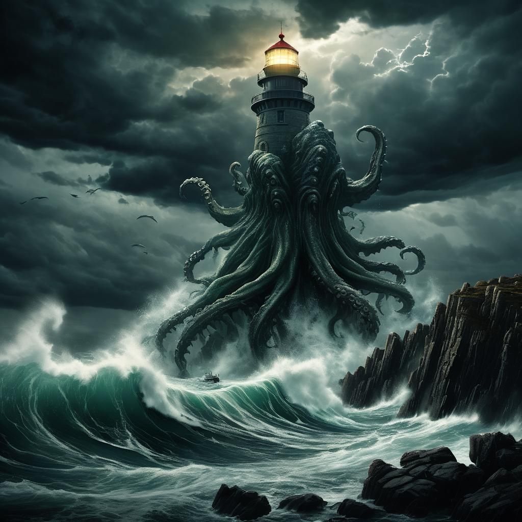 Colossal Sea Creature Emerges During Storm