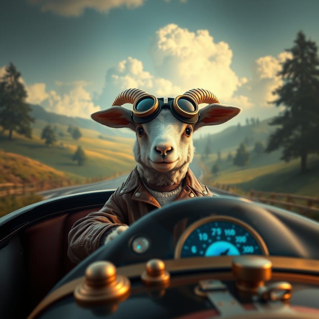 Image of Lamborghini-Inspired Lamb in Steam-Punk Car Soars T...