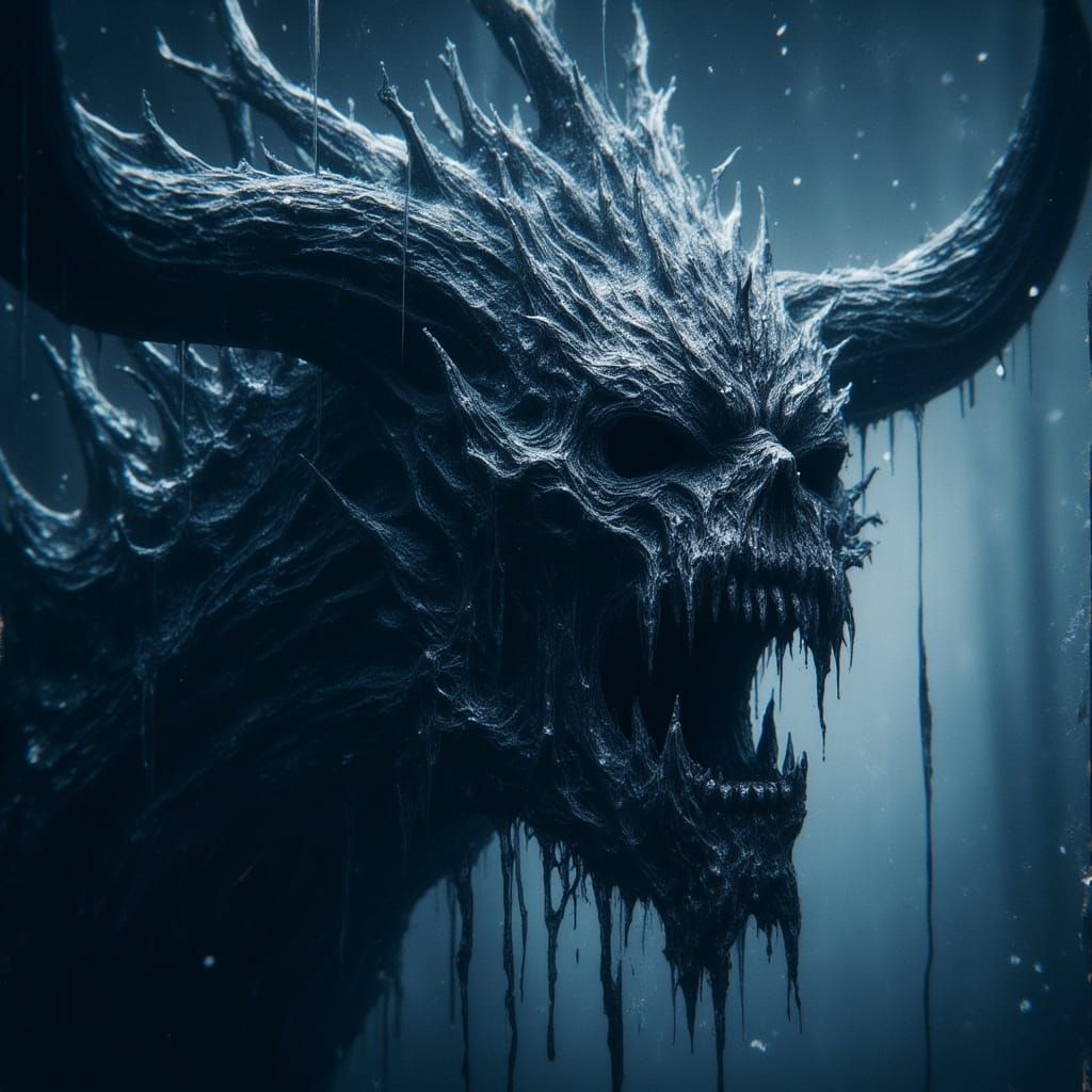 Frozen Horror Figure in Dark Fantasy Art