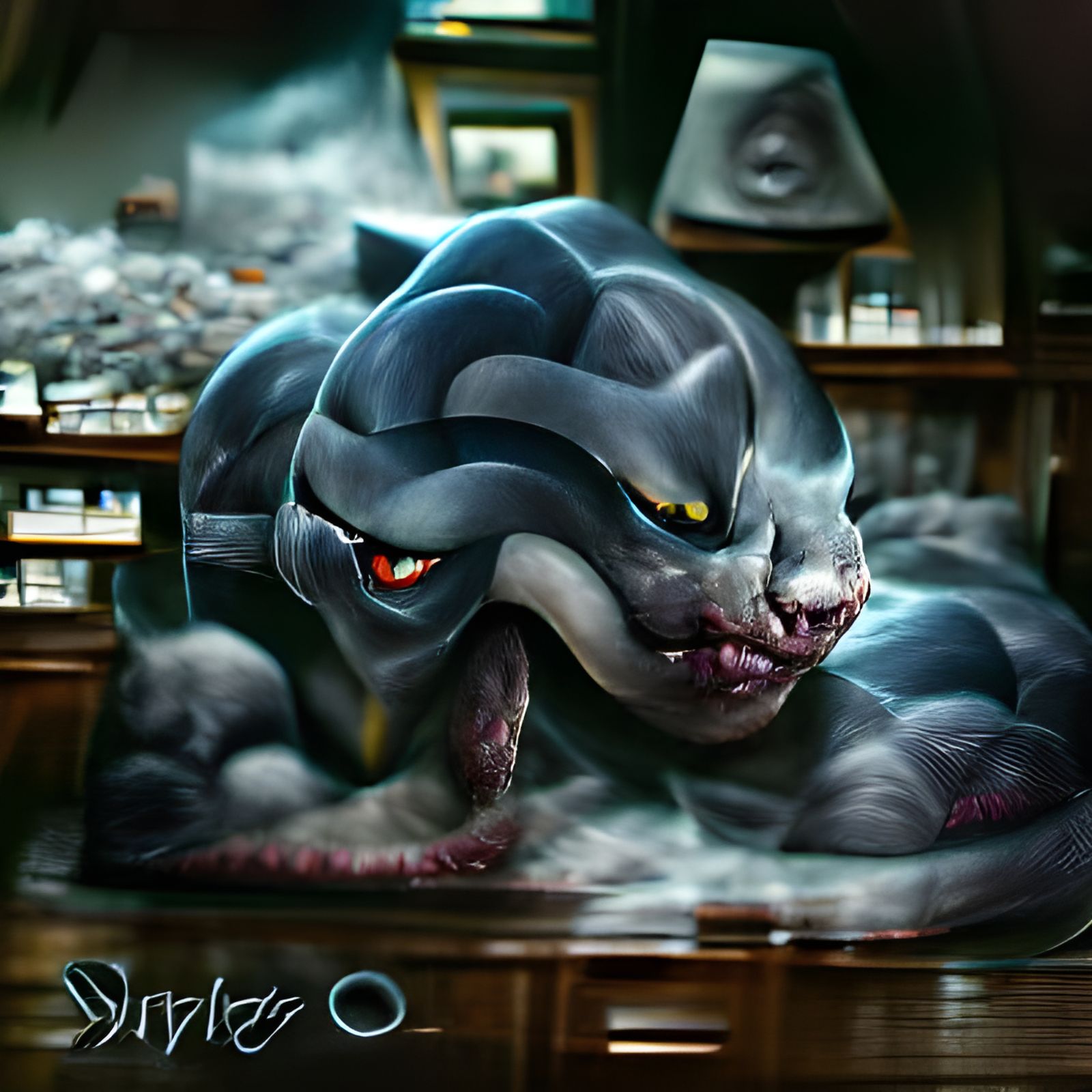 Sinister Onyx Steelix Pokemon Rock Snake Art