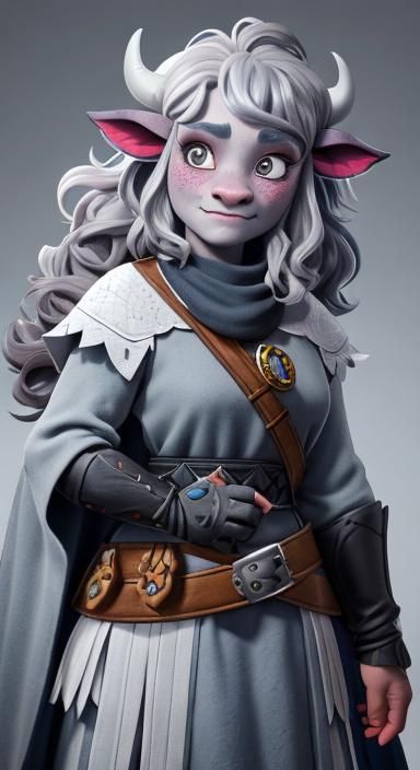 Firbolg Bovine Cleric with Star Freckles