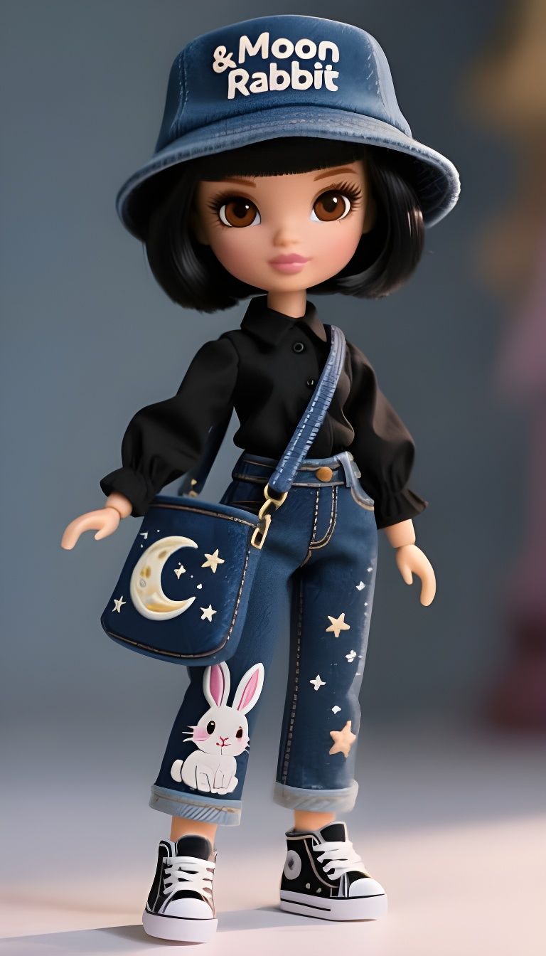 Kawaii Thai Fashion Doll in Cyberpunk Style