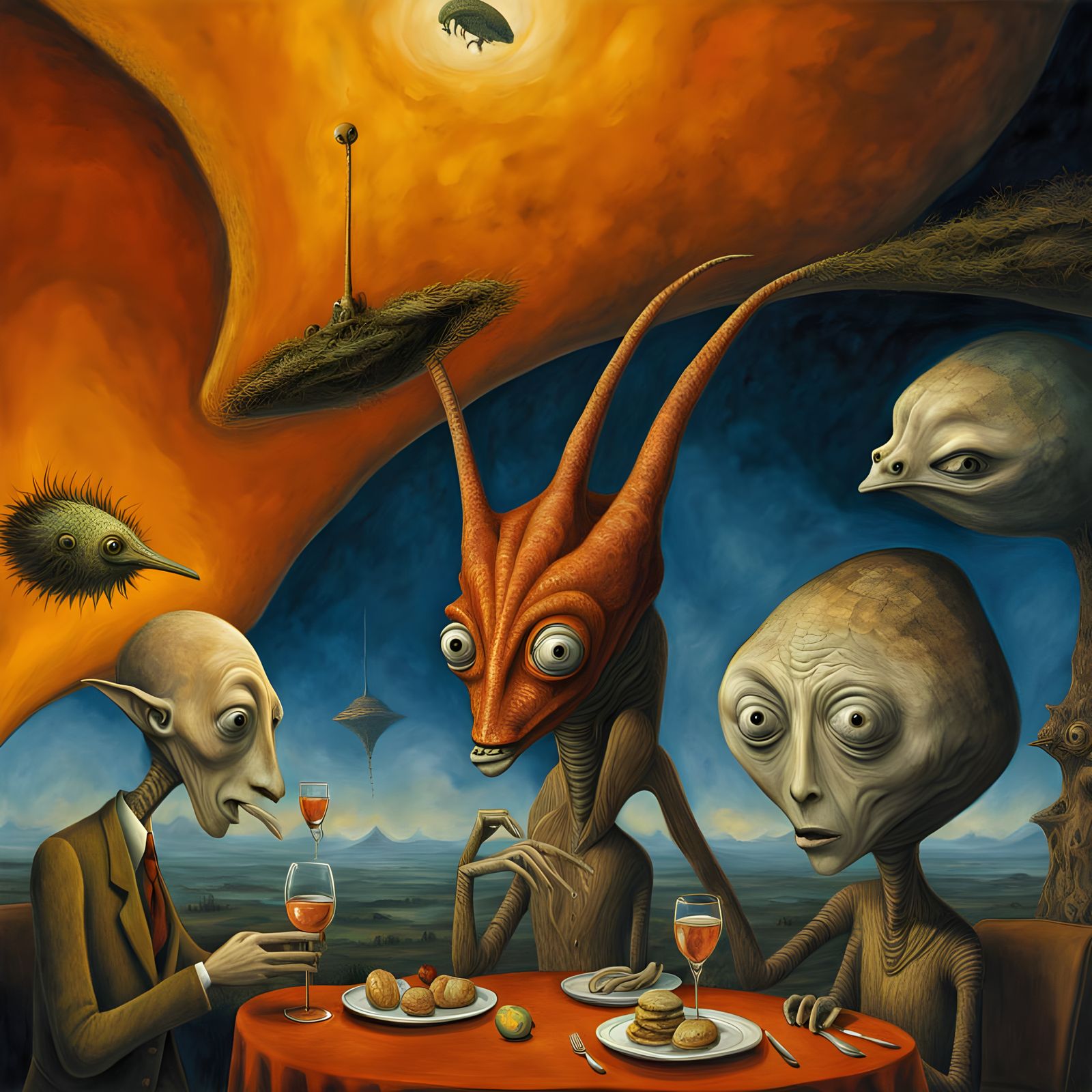 humorous face NO EARTH CREATURES  People express interest in...