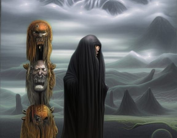 Surreal Sage Conjuring an Opus in Dreamlike Style