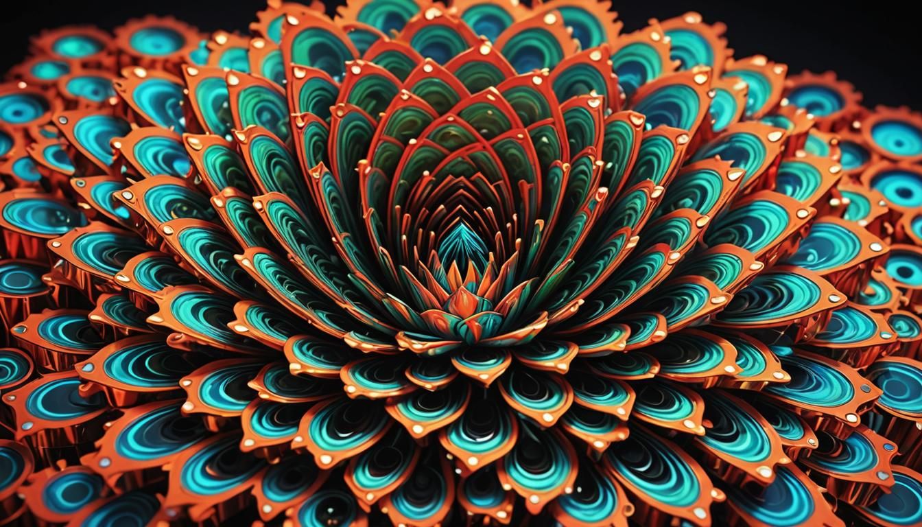 Vibrant Fluorescent Expanse of Shifting Nanotech