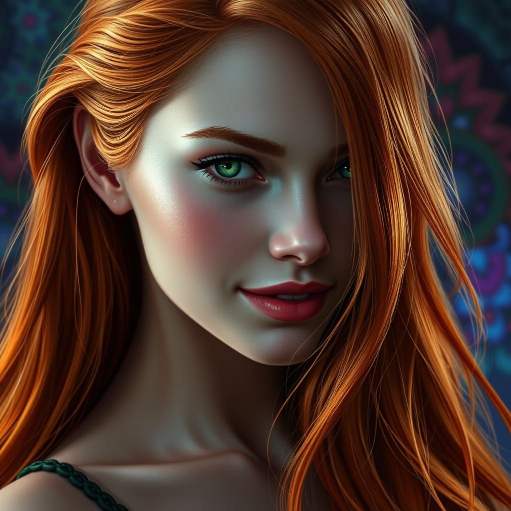 Luminous Redhead Goddess Radiates Irresistible Temptation