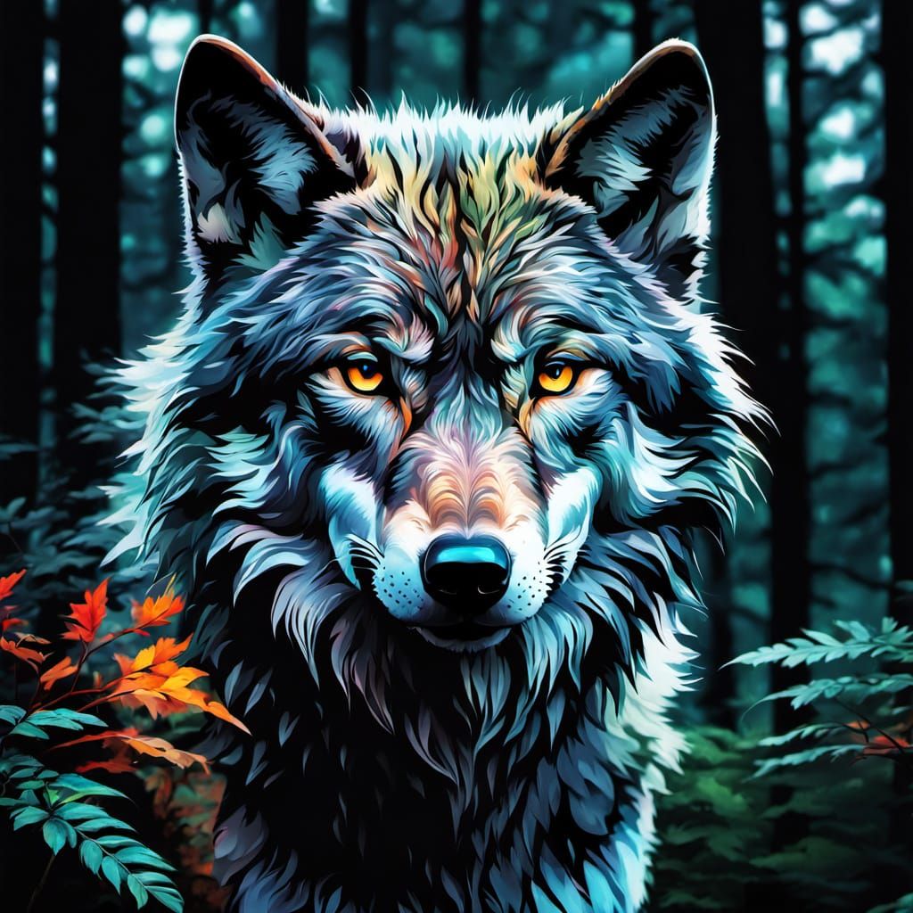 Portrait of a wolf