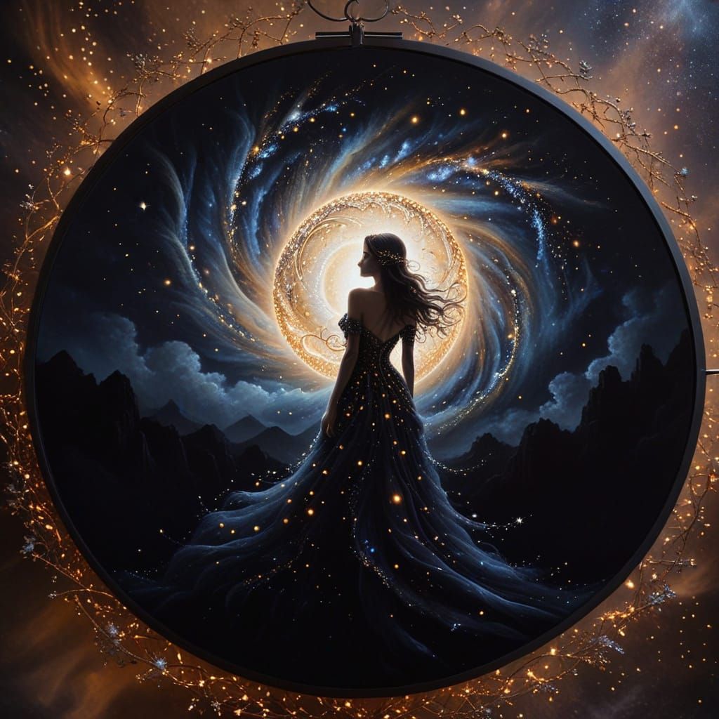 Ethereal Starlight Dreamscape in Vibrant Cosmic Style