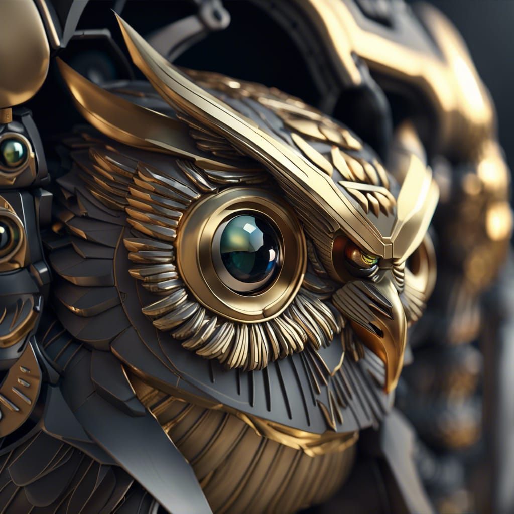 Bubo Owl Gold and Brass