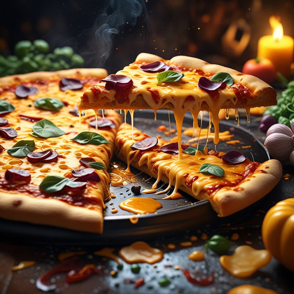 Magical Cheese Pizza in Fantasy Kingdom